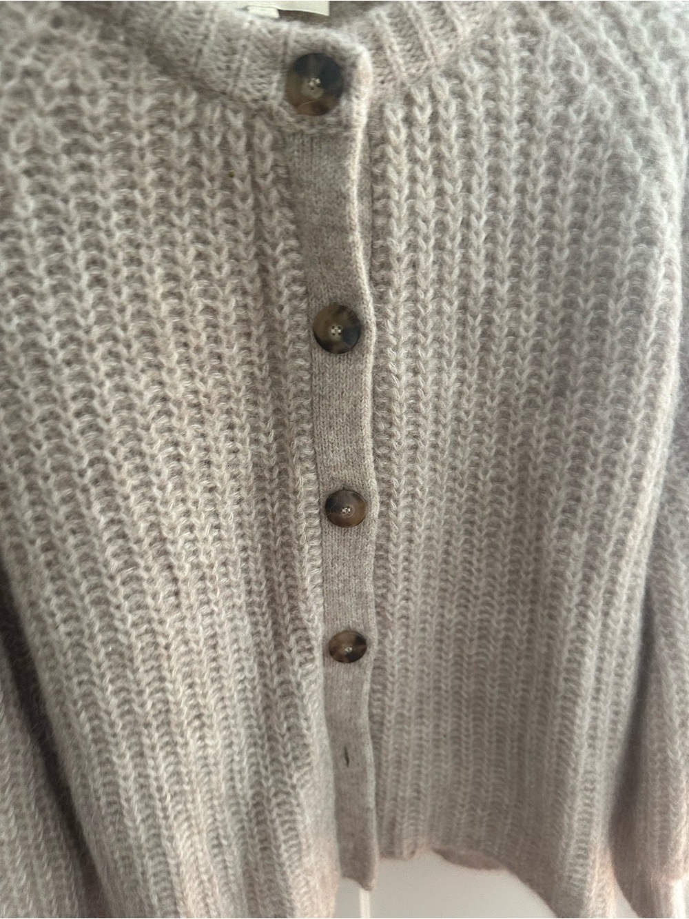 Sezane Women's oatmeal Button-Front Cardigan Sweater! - Picture 4 of 6